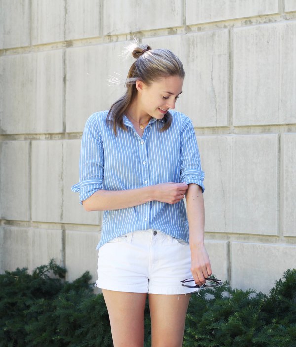 Cotton Shorts Outfit Ideas for Women