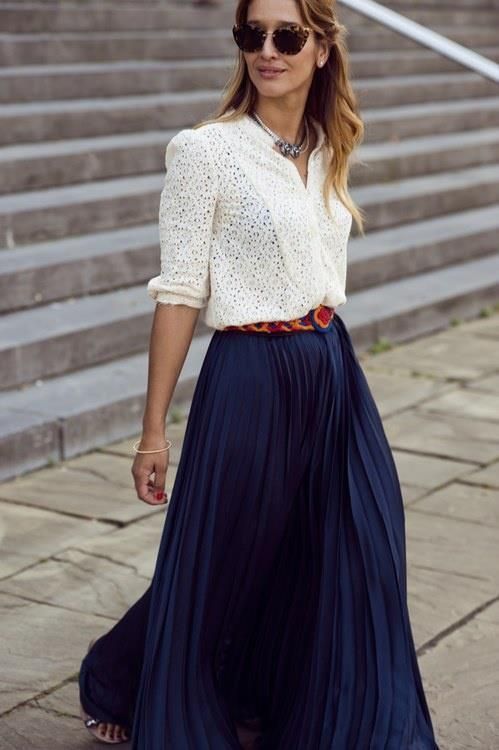 Cotton Skirt Outfit Ideas