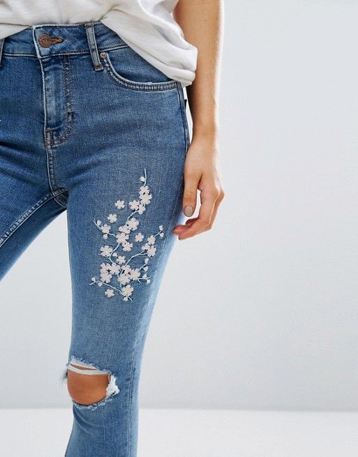 Embroidered Skinny Jean; hmmm, ideas, ideas | Cloth