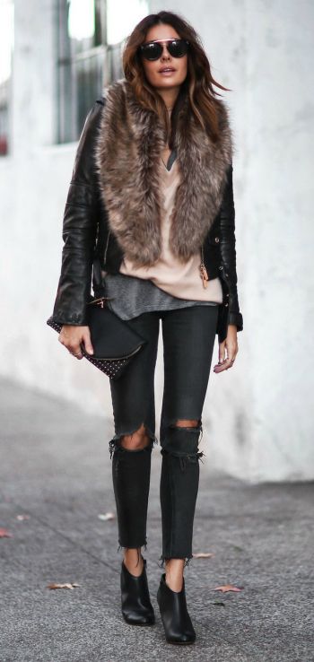 How To Wear A Faux Fur Stole Or Faux Fur Collar Coat In Winter .