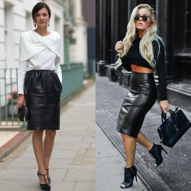 84 Leather Pencil Skirt Outfits That'll Make You Want A Leather Ski