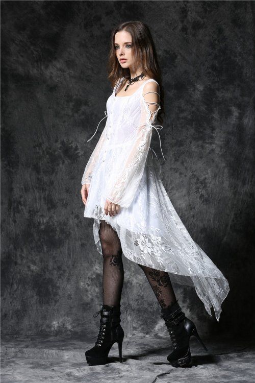 Ghost White Lace Gothic Fishtail Dress by Dark in Love | Fashion .