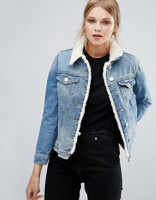 100 Fashion Outfits to 2017 Ideas | Denim jacket women, Fur lined .