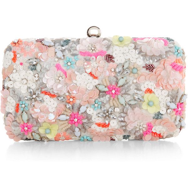 Accessorize Neon Floral Hardcase Clutch Bag ($89) ❤ liked on .