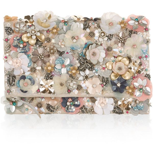 Accessorize Katrina Floral Foldover Clutch Bag ($59) ❤ liked on .