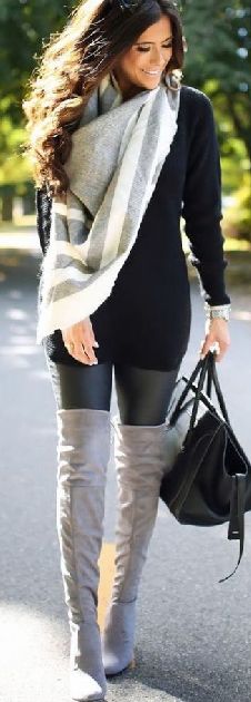 211 Best gray boots images in 2020 | Fashion, Autumn fashion, Outfi