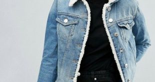 jean jacket with fur/fleece lining | Denim jacket women, Fur lined .