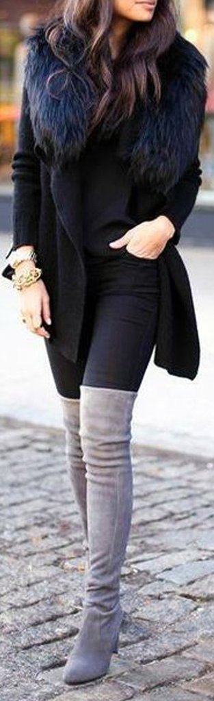 100+ Trending Women's Thigh High Boots Outfit Ideas for Fall or .