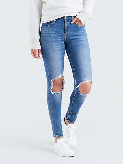 721 High Rise Ripped Skinny Women's Jeans - Medium Wash | Levi's®