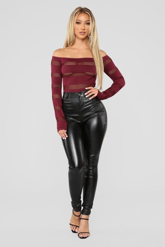 47 High Waisted Pants To Update You Wardrobe Now | Leather pants .