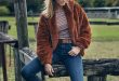 Elan Clothing Fur Hooded Bomber Jacket for Women in Rust – Let's .