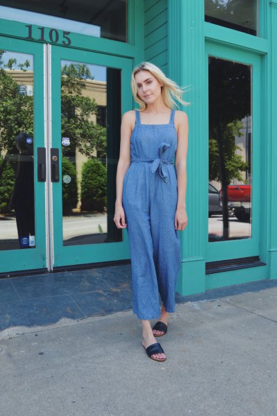 15 Beautiful Ways on How to Wear Chambray Jumpsuit - FMag.c