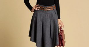 15 Amazing Tips on How to Wear Grey Wool Skirt - FMag.c