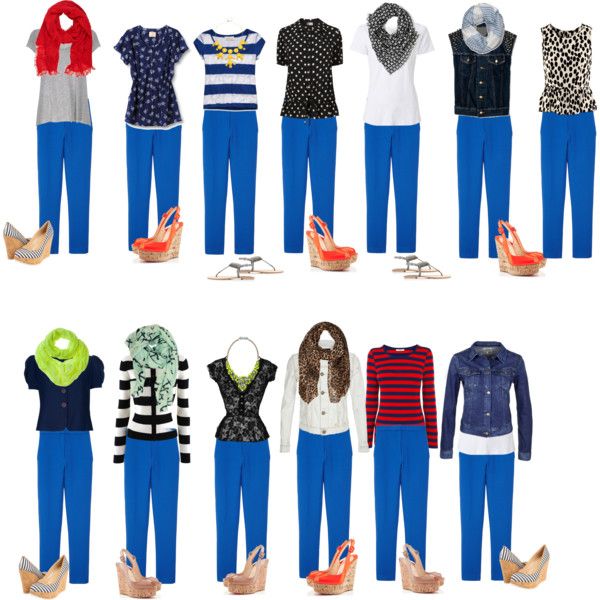 Capsule Wardrobe -- S2 in 2020 | Bright blue pants, Blue pants .