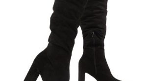 Mine Black Suede Knee High Boots | Public Desire | Public Desire