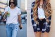 13 Amazing Knotted T Shirt & Other "Tie Up" Outfit Ideas - FMag.c