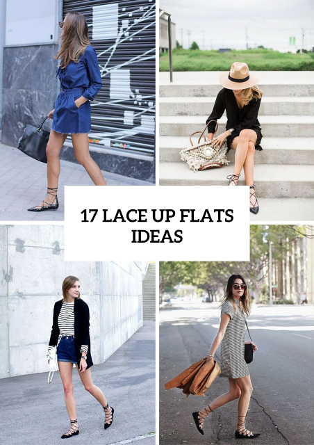 17 Outfit Ideas With Lace Up Flats For This Season - Styleohol