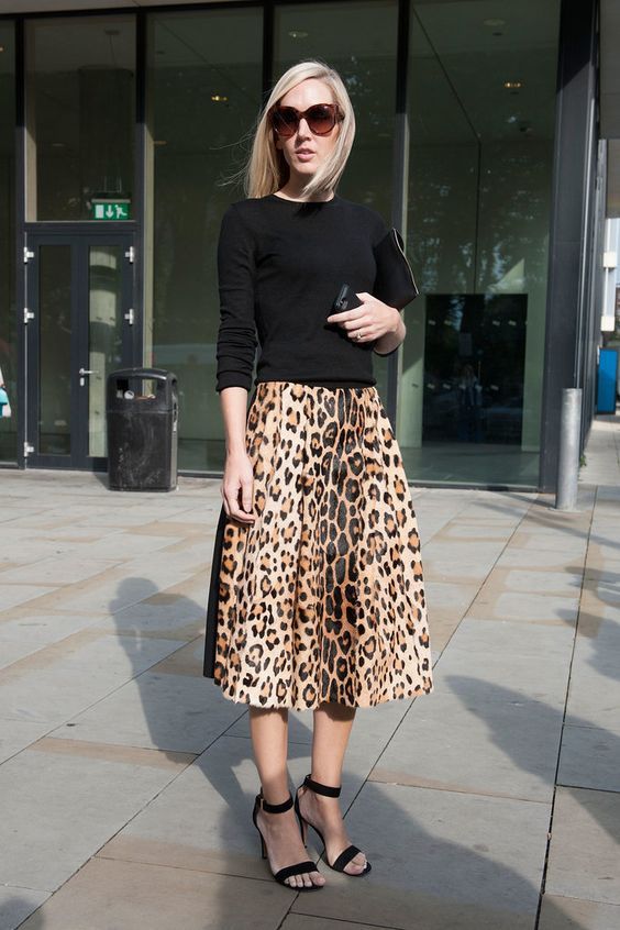 How to Wear Animal Print Skirts all Year Round | Leopard print .