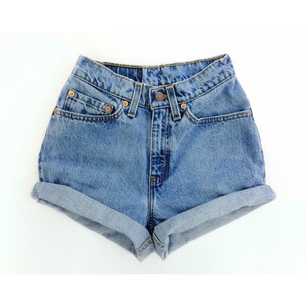 Vintage Levis High Waisted Denim Shorts All Sizes ($29) ❤ liked .