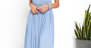 Gorgeous Light Blue Dress - Maxi Dress - Lace Dress - $59.