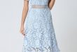 Light Blue Crochet Lace Midi Dress | Blue lace midi dress, Light .