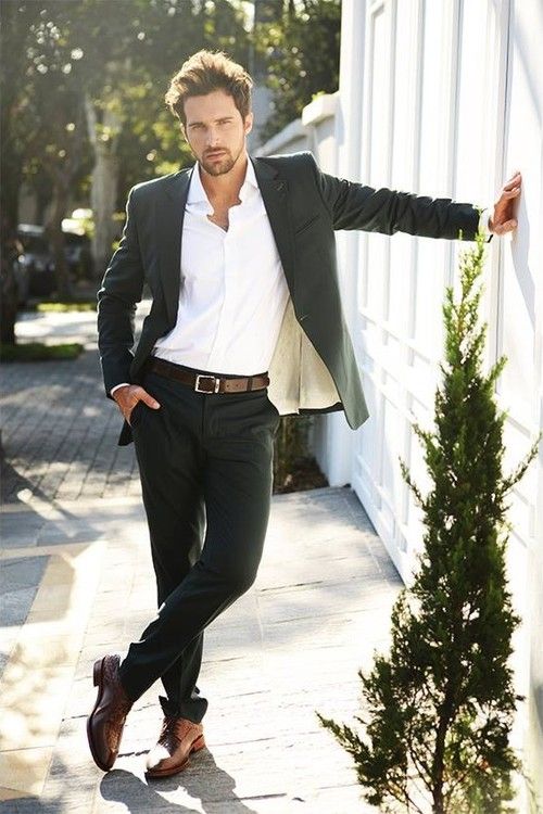 How to Wear Brown Shoes-16 Men Outfits with Brown Dress Sho