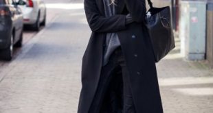 How to Style Long Black Coat: 13 Amazing Outfit Ideas for Ladies .