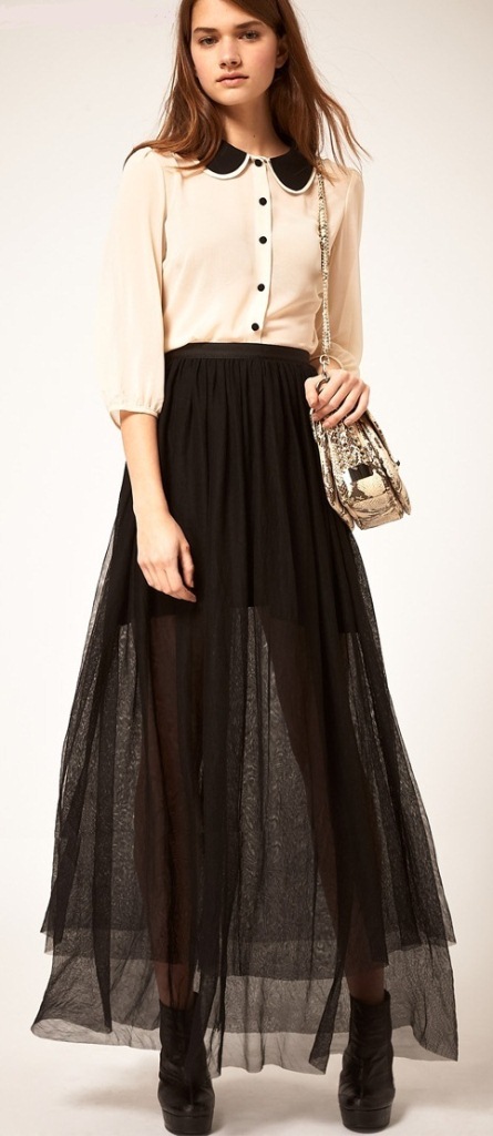 Trendy Casual Maxi Skirt Outfit Ideas for Gir