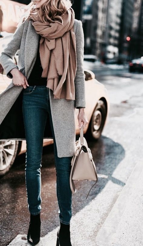Love this overall look. That scarf is the perfect touch! #fashion .