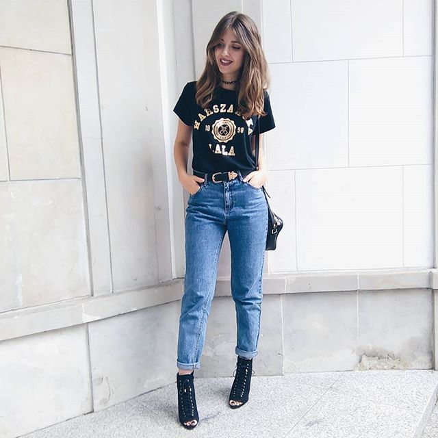 Mama Jeans Outfit Ideas for Women