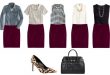Wine colored pencil skirt outfit ideas | Pencil skirt outfits .
