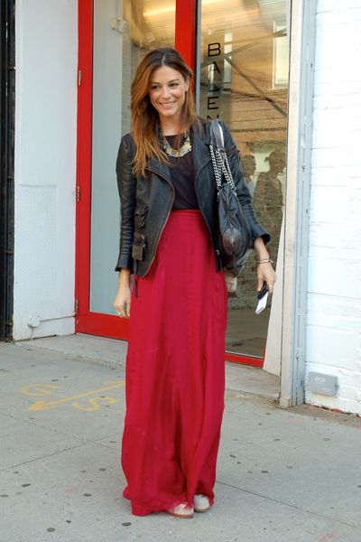 Daily Outfit Idea: Toughen Up Your Long Flirty Skirt | Maxi skirt .