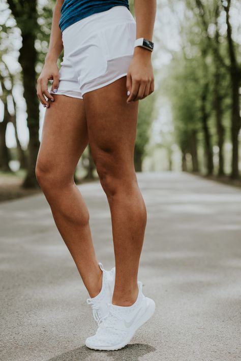 Weekly Workout Routine: White Mesh Shorts | Running shorts outfit .
