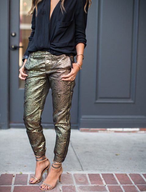 Here's How to Wear Pants to a Party | Fashion, Holiday fashion .