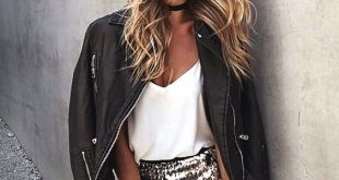 metallic-sequin-skirt-white-shirt-leather-jacket-outfit-new-years .