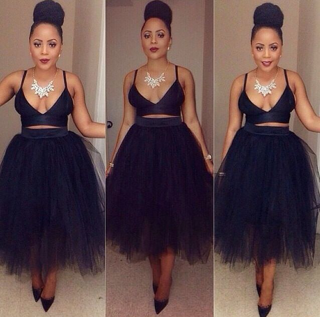 Black midi tulle skirt-perfect outfit for the holidays! | Fashion .