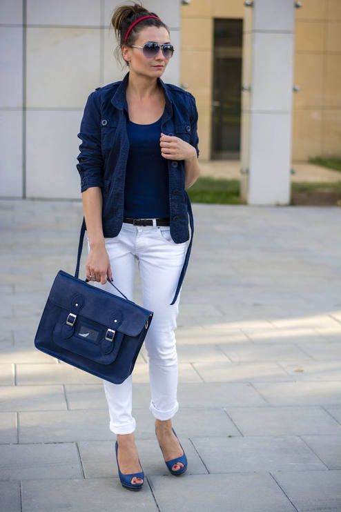 I love this navy blue purse | Fashion, Outfi