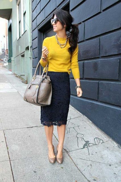 Daily Outfit Ideas for Pencil Skirt | Work fashion, Style, Black .