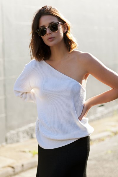 How to Style One Shoulder Top: 15 Low-Key Sexy Outfit Ideas - FMag.c