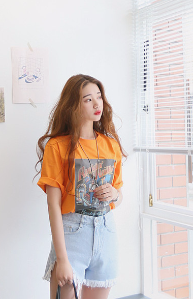 Rev up your casual style with a tangy orange shirt! | Asian .