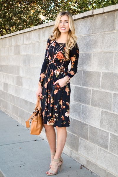 How to Style Black Floral Dress: 14 Top Outfit Ideas - FMag.c