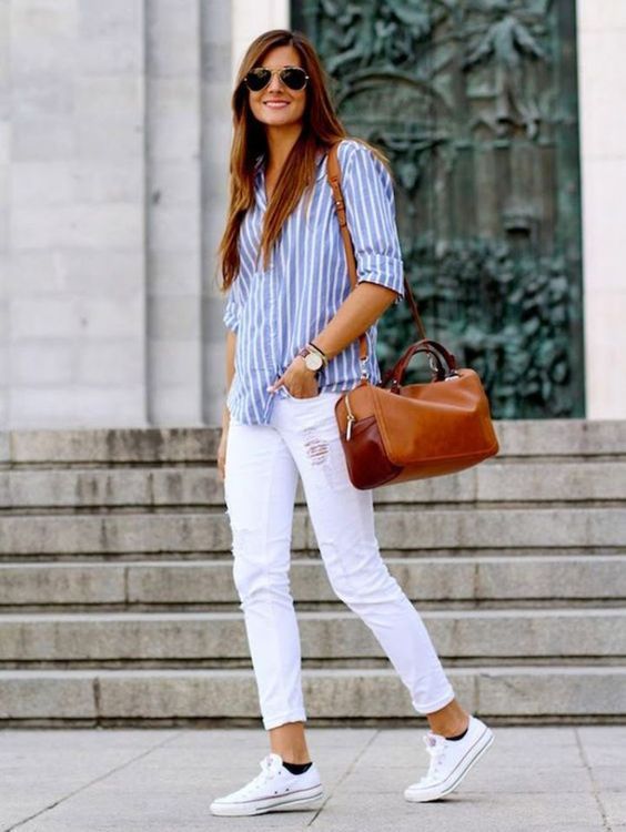 How to style white jeans 25+ outfit ideas | Fashion, Casual .
