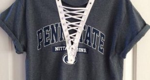 Penn State Laced-up T-shirt by ChicCreationsByLulu on Etsy | Diy .