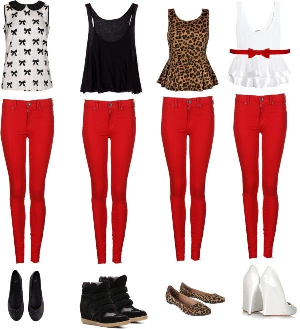 RED OUTFIT IDEAS | OUTFIT IDEAS: RED SKINNY JEANS | Comfortable .