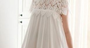 This was Ava's Bridesmaid dress!! WHITE EYELET LACE PLEATED .