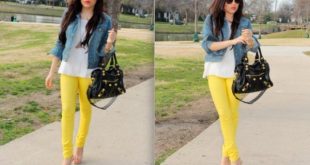 15 Best Outfit Ideas on How to Wear Yellow Jeans | Yellow jeans .
