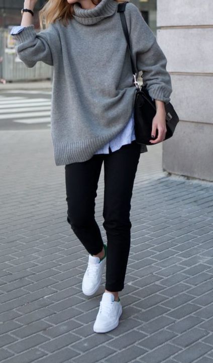 19 Cheap Turtleneck Oversized Sweater Outfit Ideas | Oversized .