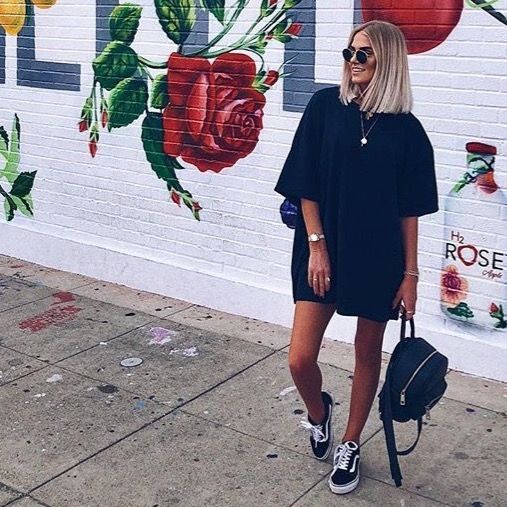 50+ How to Wear an Oversized T-Shirt Ideas | Tshirt dress outfit .