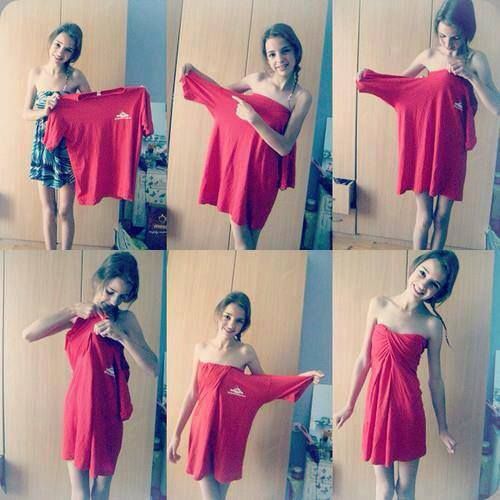 Instant dress from oversized t-shirt! I HAVE TO TRY THIS! | Diy .