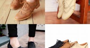 Fashion Round Toe Lace Up Women Flat Oxford Shoes Size 34-43 Shoes .